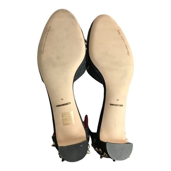 Dolce & Gabbana Ankle Strap Shoe Women US10 EU40 Black Embellished Gold Floral - Picture 10 of 10